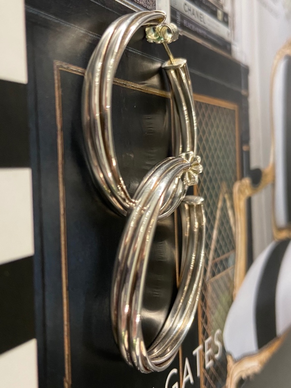 Tiffany & Co. Medium (Largest Size) Silver Melody Hoops Paloma Picasso Design